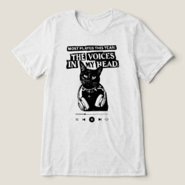 De Stemmen In Mijn Hoofd Zwarte Kat Muziekspeler Tri-Blend Shirt