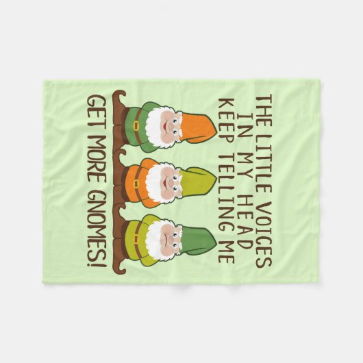 De stemmen krijgen meer gnomen fleece deken (Voorkant (Horizontaal))