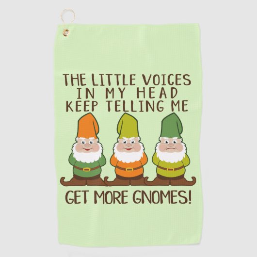 De stemmen krijgen meer gnomen golfhanddoek (Voorkant)