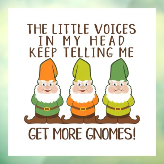 De stemmen krijgen meer gnomen raamsticker (Vel 3)