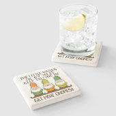 De stemmen krijgen meer gnomen stenen onderzetter (Zijkant)