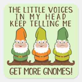 De stemmen krijgen meer gnomen vierkante sticker