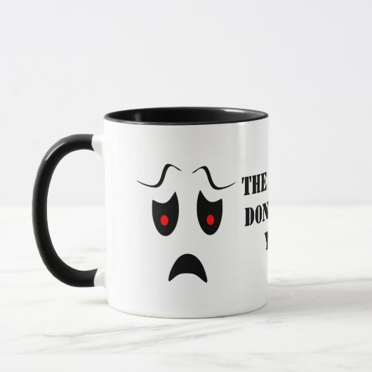 De stemmen mogen je niet. mok (Links)