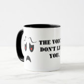 De stemmen mogen je niet. mok (Voorkant links)