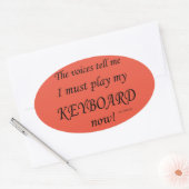 De stemmen van het toetsenbord zeggen moet Ovale S Ovale Sticker (Envelop)