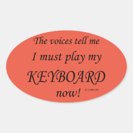 De stemmen van het toetsenbord zeggen moet Ovale S Sticker