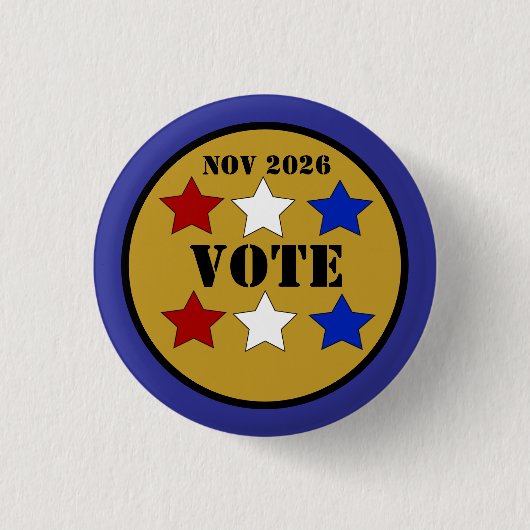 De Stemming 2026 Ronde Button 3,2 Cm (Voorkant)