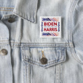 De STEMMING Biden Harris 2020 bevorderen Vierkante Button 5,1 Cm (In situ)