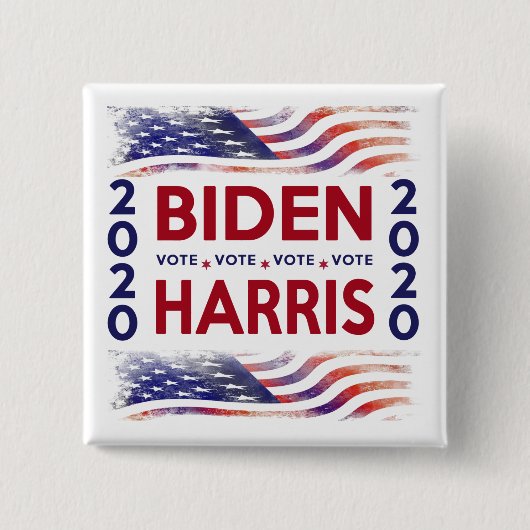 De STEMMING Biden Harris 2020 bevorderen Vierkante Button 5,1 Cm (Voorkant)