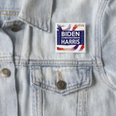 De STEMMING Biden Harris 2020 bevorderen Vierkante Button 5,1 Cm (In situ)