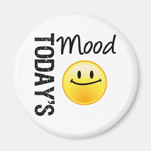 De stemming van vandaag Emoticon tevreden Magneet (Voorkant)