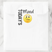 De stemming van vandaag geëmotioneerd ronde sticker (Tas)
