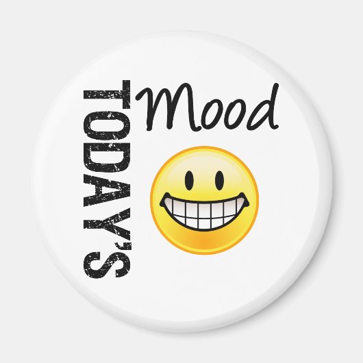 De stemming van vandaag is een gelukkige emoticon magneet (Voorkant)