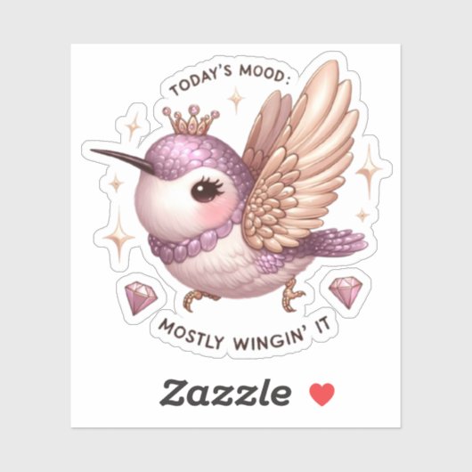 De stemming van vandaag: meestal Wingin' It-Sticke Sticker (Vel)