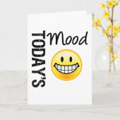 De Stemming van vandaag zeer Gelukkige Emoticon Kaart (Gele Bloem)