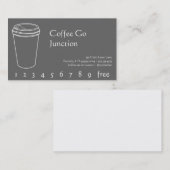 De Stempel van de Drink van de koffie/de Kaart van Klantenkaartje (Voorkant / Achterkant)
