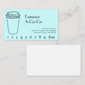 De Stempel van de Drink van de koffie/de Kaart van Klantenkaartje (Voorkant / Achterkant)