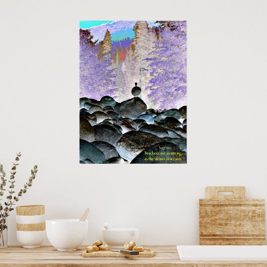 De stenen die je draagt poster (Keuken)