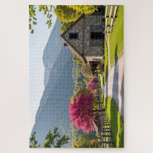 De stenen schuur legpuzzel (Verticaal)