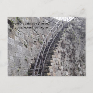 de stenen trap van de doodssavannah georgia briefkaart