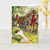 De steniging wenskaart kaart (Gele Bloem)