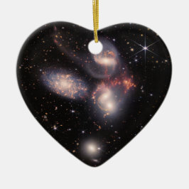 De Stephans Quintet Galaxies | JWST Keramisch Ornament