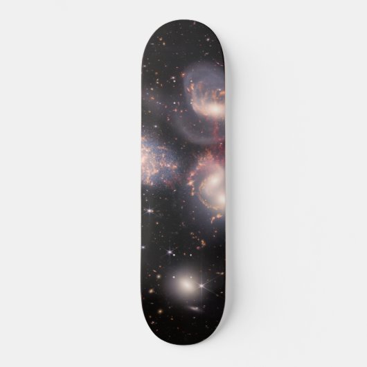 De Stephans Quintet Galaxies | JWST Persoonlijk Skateboard (Voorkant)