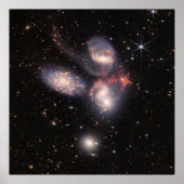 De Stephans Quintet Galaxies | JWST Poster (Voorkant)