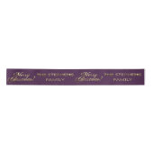 De Stephens Familienaam Elegant Faux Gold Script Satijnen Lint (Voorkant)