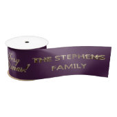 De Stephens Familienaam Elegant Faux Gold Script Satijnen Lint (Spoel)