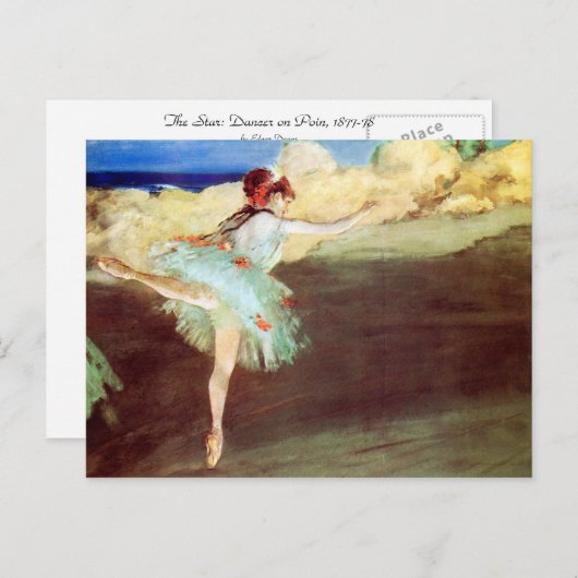 De ster: Dancer op punt door Degas Briefkaart (Voorkant / Achterkant)