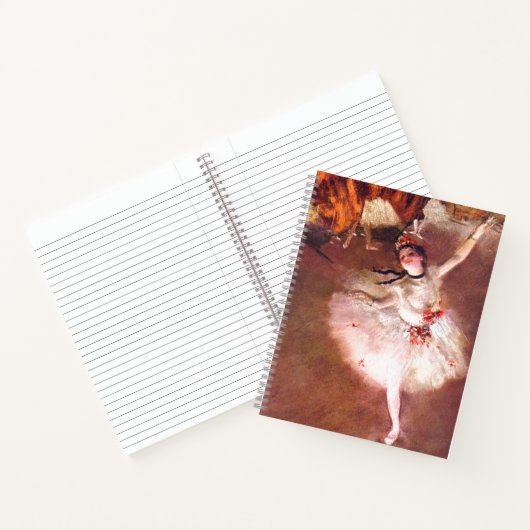 De ster (danser op het werkgebied) van Edgar Degas Notitieboek (Binnen)