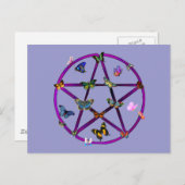 De Ster en de Vlinders van Wiccan Briefkaart (Voorkant / Achterkant)