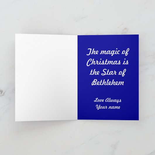 De ster - feestdagen kaart (Binnen)