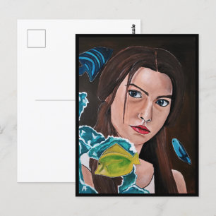 De ster gekruiste minnaar schilderij van Alfred Fo Briefkaart