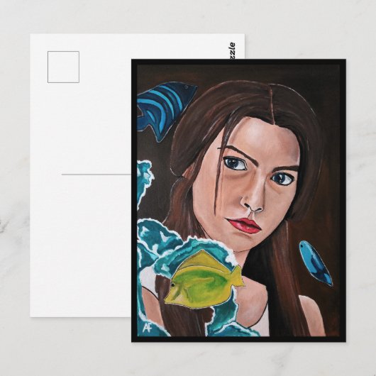 De ster gekruiste minnaar schilderij van Alfred Fo Briefkaart (Voorkant / Achterkant)