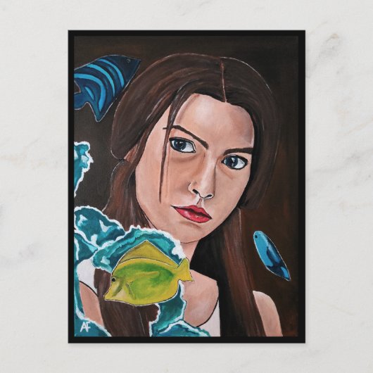 De ster gekruiste minnaar schilderij van Alfred Fo Briefkaart (Voorkant)