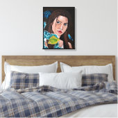 De ster gekruiste minnaar schilderij van Alfred Fo Canvas Afdruk (Insitu (Slaapkamer))