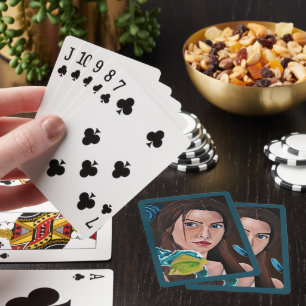 De ster gekruiste minnaar schilderij van Alfred Fo Pokerkaarten