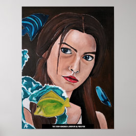 De ster gekruiste minnaar schilderij van Alfred Fo Poster