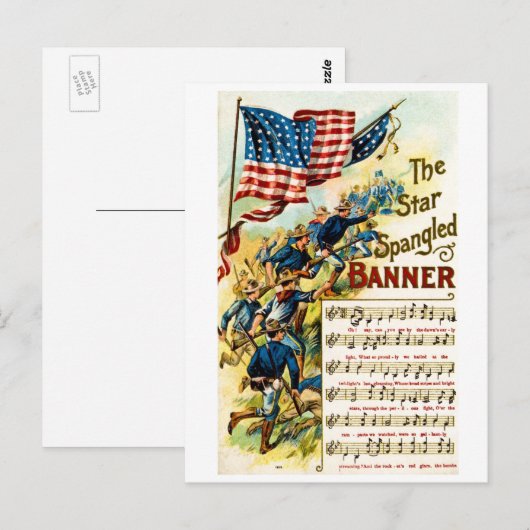 De ster met schuine randen banner 1908 briefkaart (Voorkant / Achterkant)