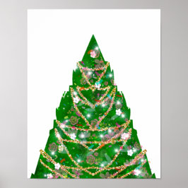 De ster op de boom draaien poster