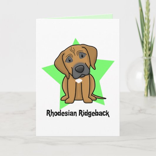 De Ster Rhodesian Ridgeback van Kawaii Kaart (Voorkant)