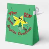 De ster schittert deze kerst helder bedankdoosjes (Achterkant)