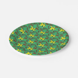 De ster schittert deze kerst helder papieren bordje