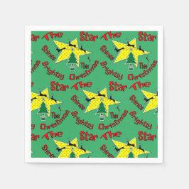 De ster schittert deze kerst helder servet