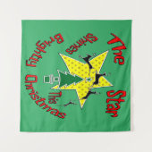 De ster schittert helder deze kerstMok Wandkleed (Voorkant (horizontaal))