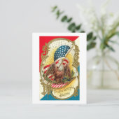 De ster-schuine banner briefkaart (Staand voorkant)