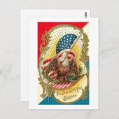 De ster-schuine banner briefkaart (Voorkant / Achterkant)