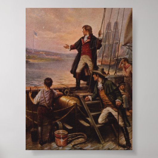 De ster spangled banner licht Edward Percy Moran Poster (Voorkant)